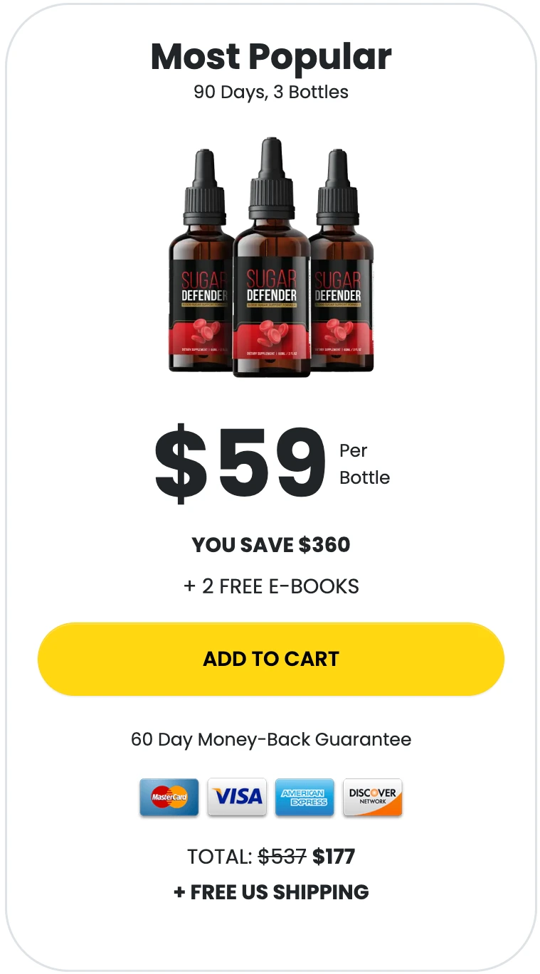 sugar defender drops price 3 bottles