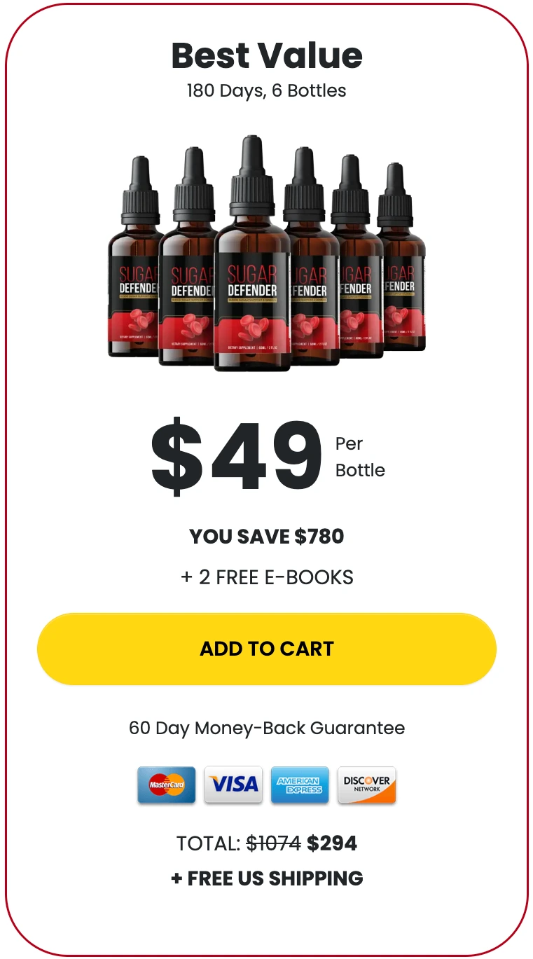 sugar defender drops price 6 bottles